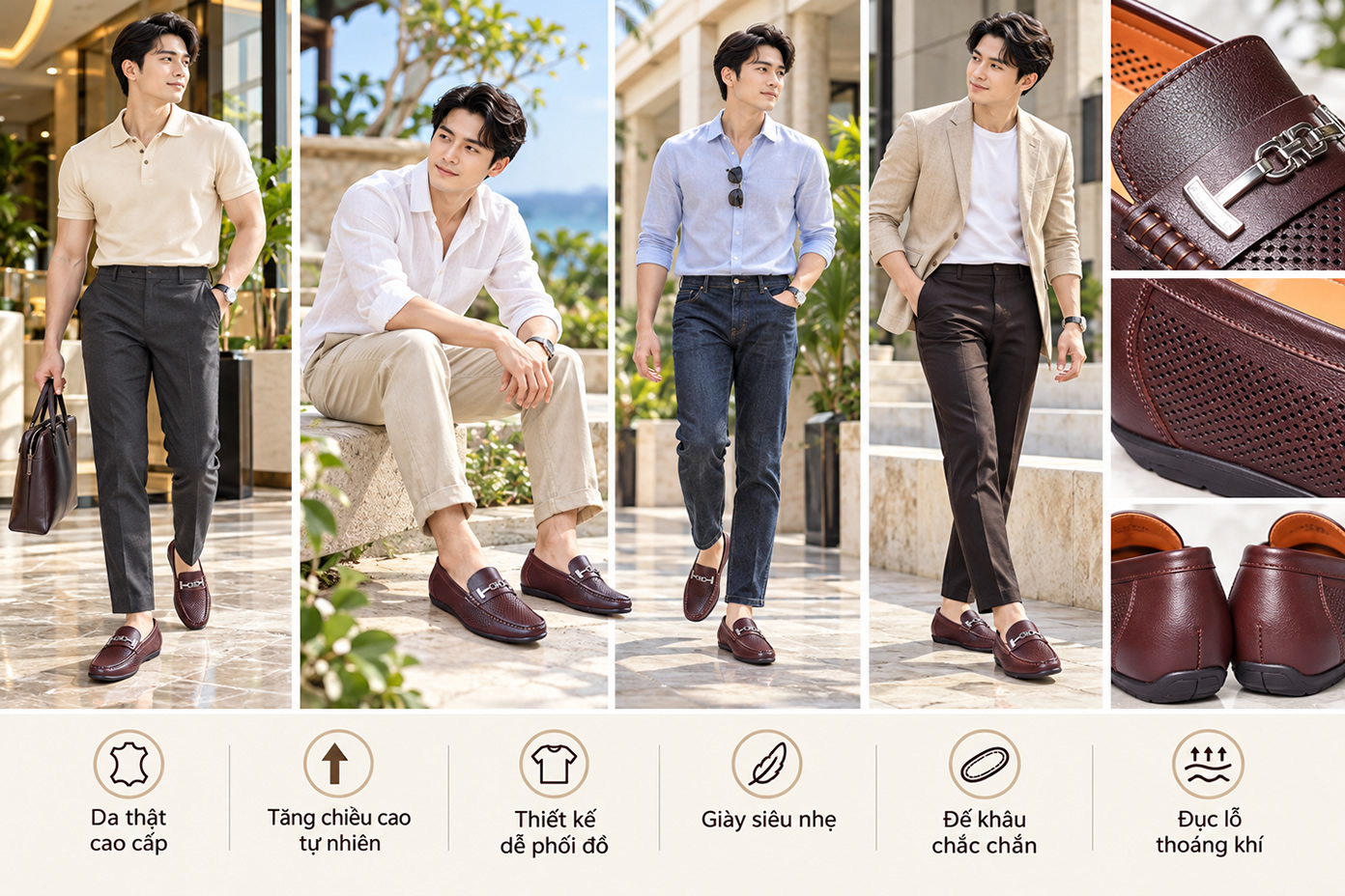 Giày mọi cao 6cm thoáng khí siêu nhẹ 3